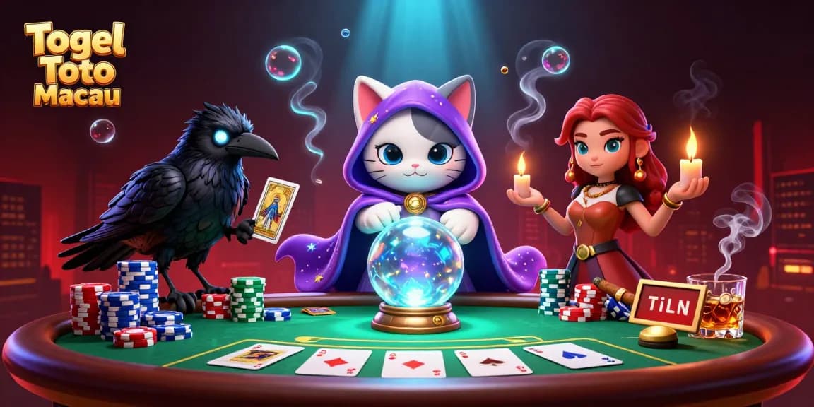 Engage in Togel Toto Macau betting with vibrant characters, rich casino elements, and dynamic action.