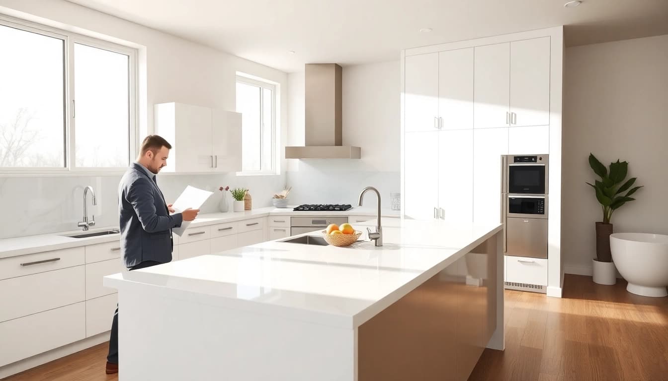Stunning kitchen and bathroom renovation showcasing modern design elements and natural light.
