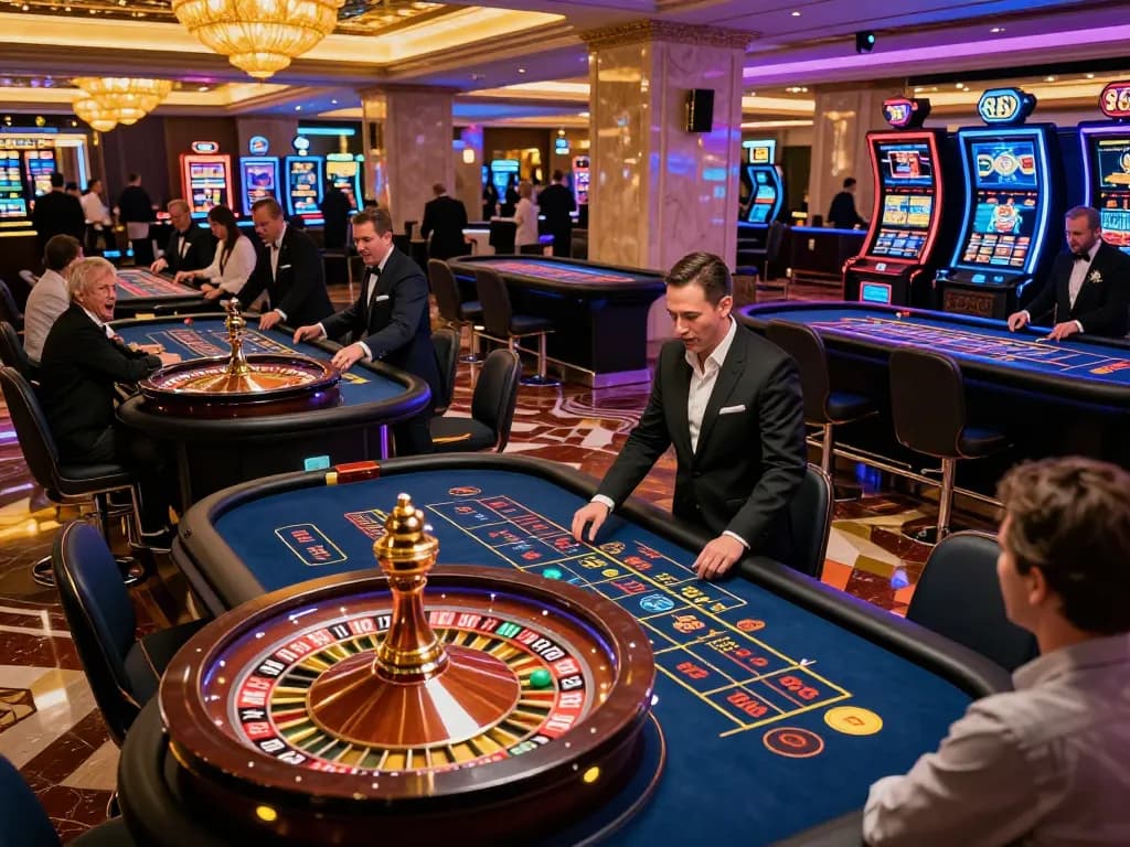 Experience the excitement at Red 88 casino with players engaging in strategic roulette gameplay.
