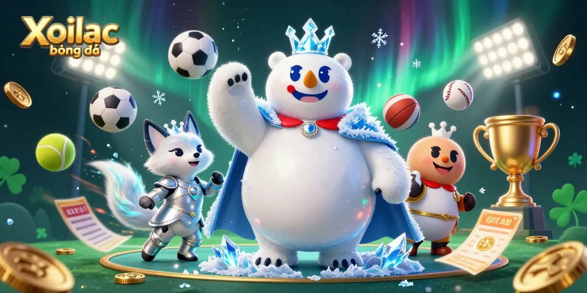 Engage with Xoilac bóng đá sports betting action in an exclusive dynamic 3D scene featuring energetic characters and vibrant elements.