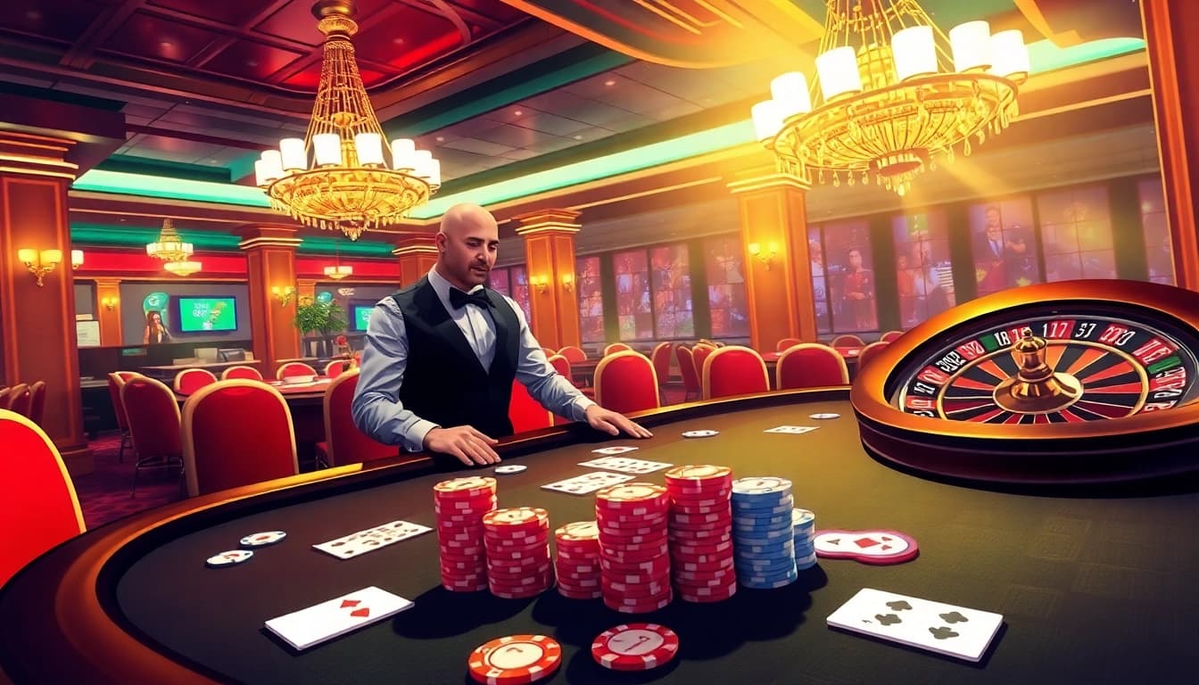 Engage in thrilling gaming at https://sv66.hu.net/ with vibrant poker and roulette scenes.