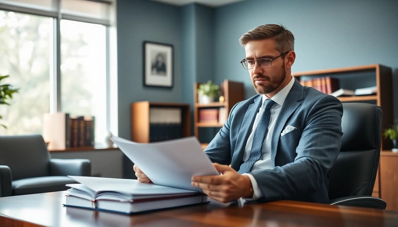 Clearwater truck accident lawyer provides expert legal advice in a professional office setting.