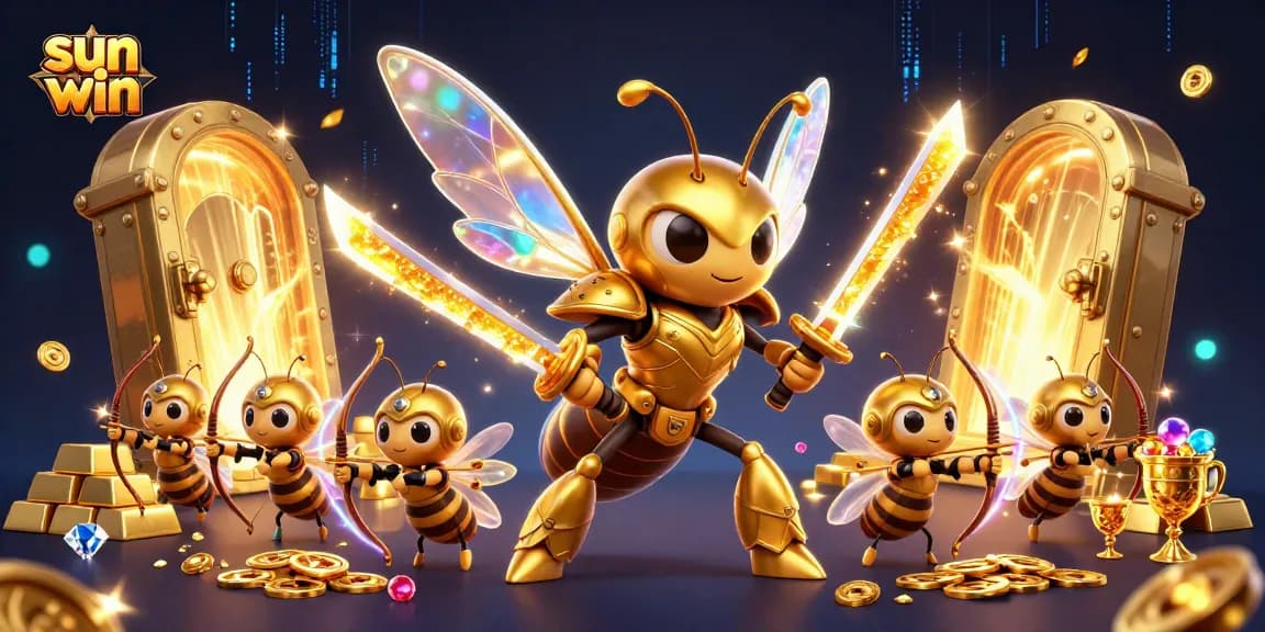 Engage in thrilling action with sun win as the golden hornet leads a dynamic casino adventure.
