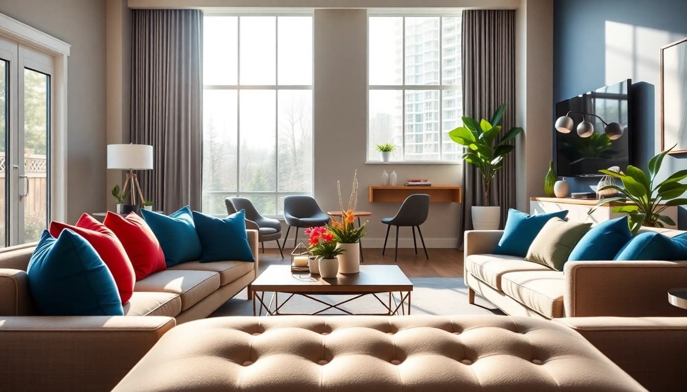 Stylish modern living room for home renovation Vancouver project highlighting sophisticated design.