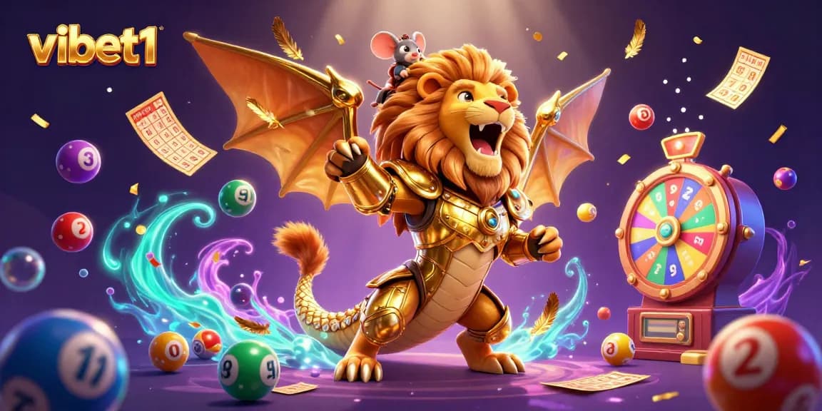 Experience exhilarating gameplay with vibet1 as a cartoon chimera triumphs over dynamic lottery elements.