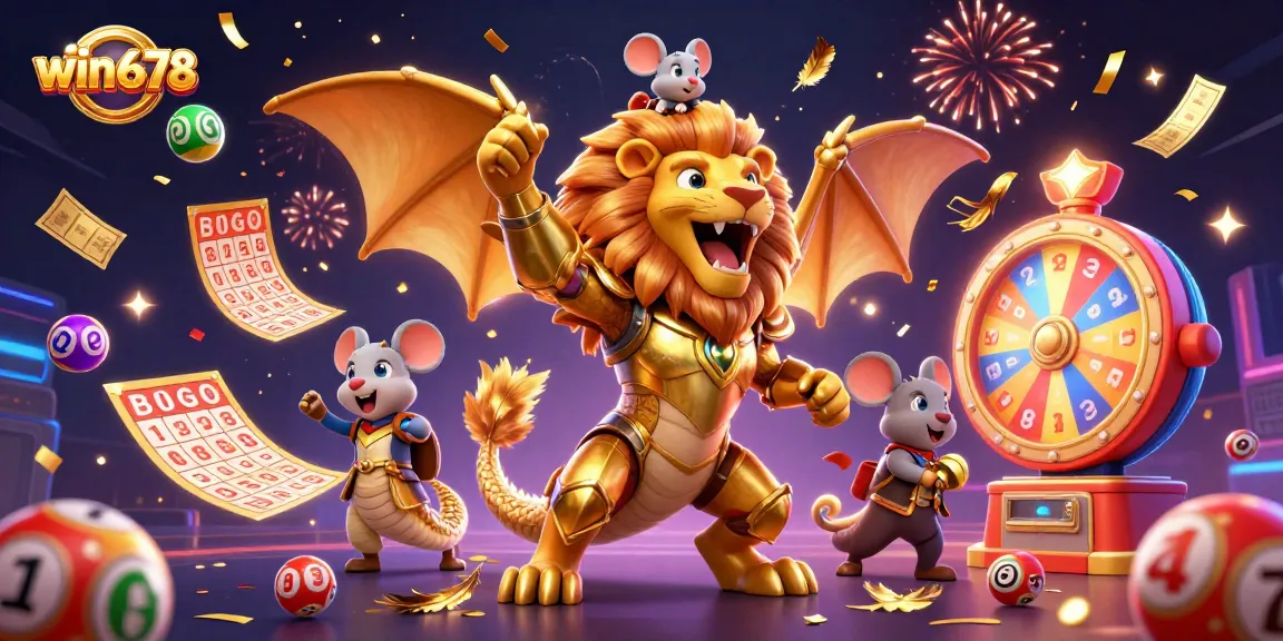 Engage in thrilling gameplay at win678 with vibrant lottery balls and dazzling casino elements.