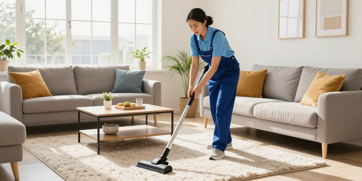 Professional residential cleaner in action, showcasing a reliable reinigungsfirma schweiz, ensuring sparkling clean living spaces.