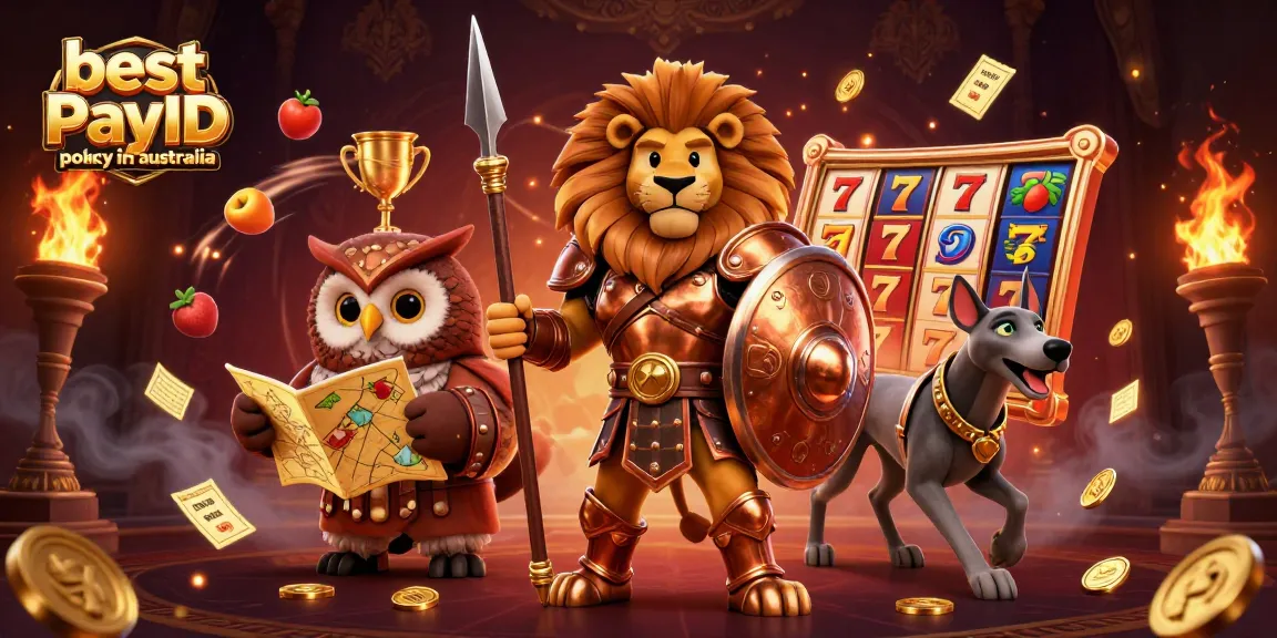 Engage with the best PayID pokies in Australia featuring dynamic slot elements and colorful characters.