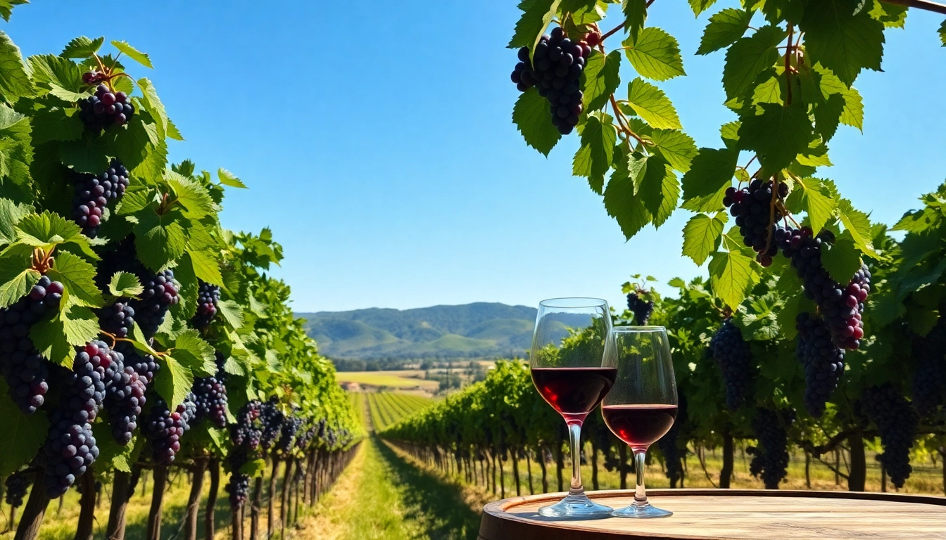 Enjoy Clarksburg wines in a picturesque vineyard with sunlit grapevines and rustic charm.