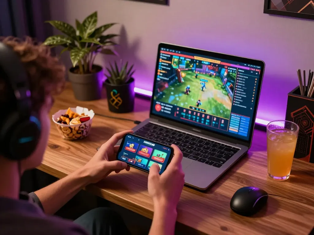 The user engages with the 789CLUB app, showcasing an interactive online casino experience.