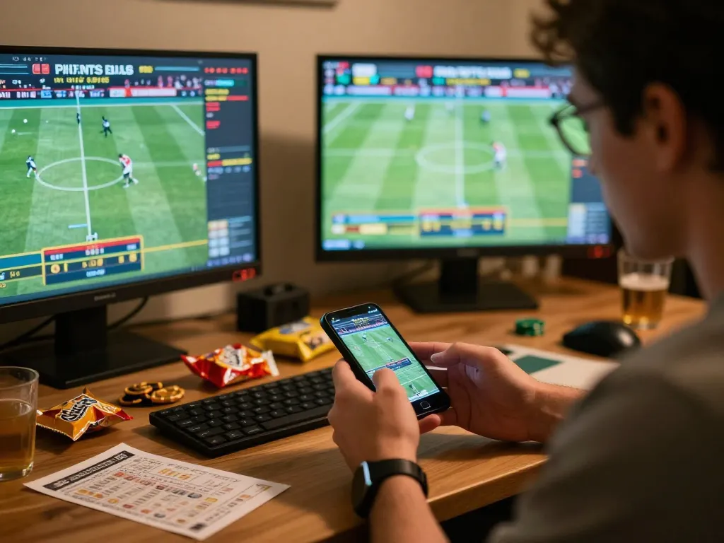 Engaged user placing bets on LC 88 sports betting app during live game.