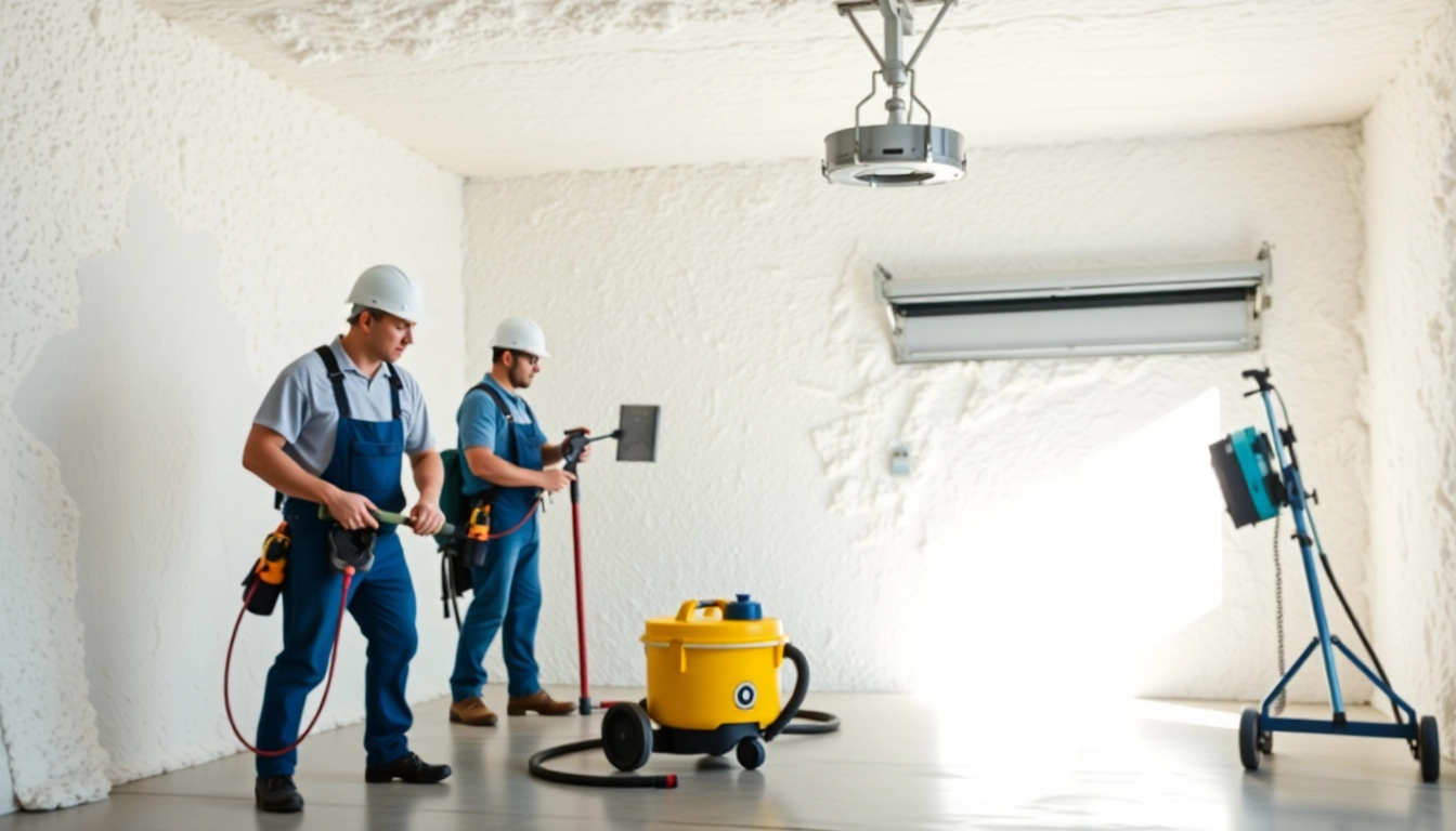 Executing spray foam insulation removal in a clean, professional environment.