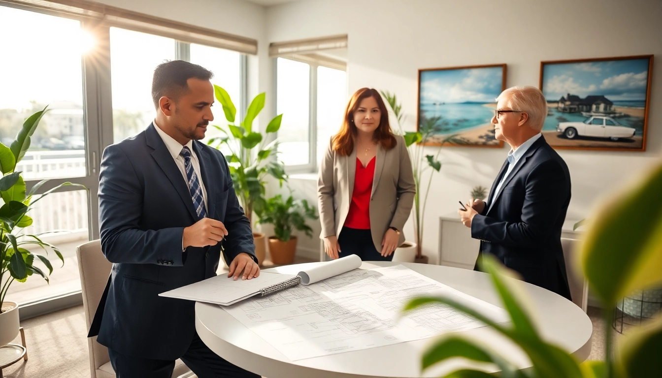 Public adjuster West Palm Beach Florida assisting clients with insurance claims in an inviting office.