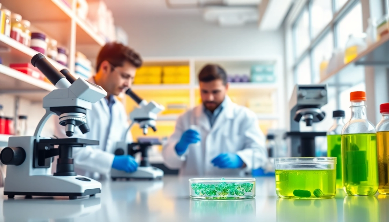 Hydro Research team conducting peptide analysis in a professional lab environment.