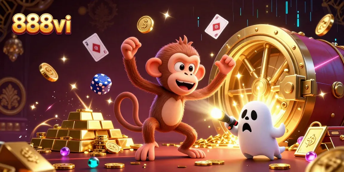 Experience thrilling fun at 888vi with a captivating and colorful casino scene.