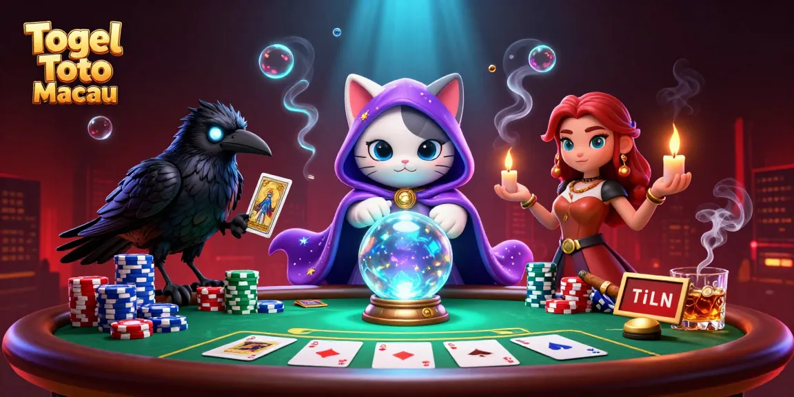 Engage in Togel Toto Macau betting with vibrant characters, rich casino elements, and dynamic action.